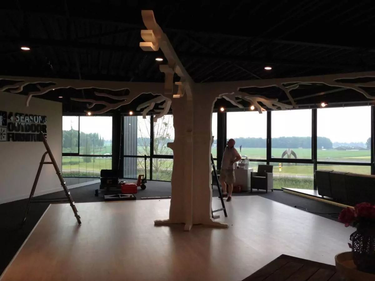 Piepschuim boom interieur