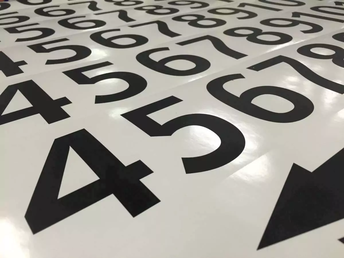 Stickers vinyl mat cijfers